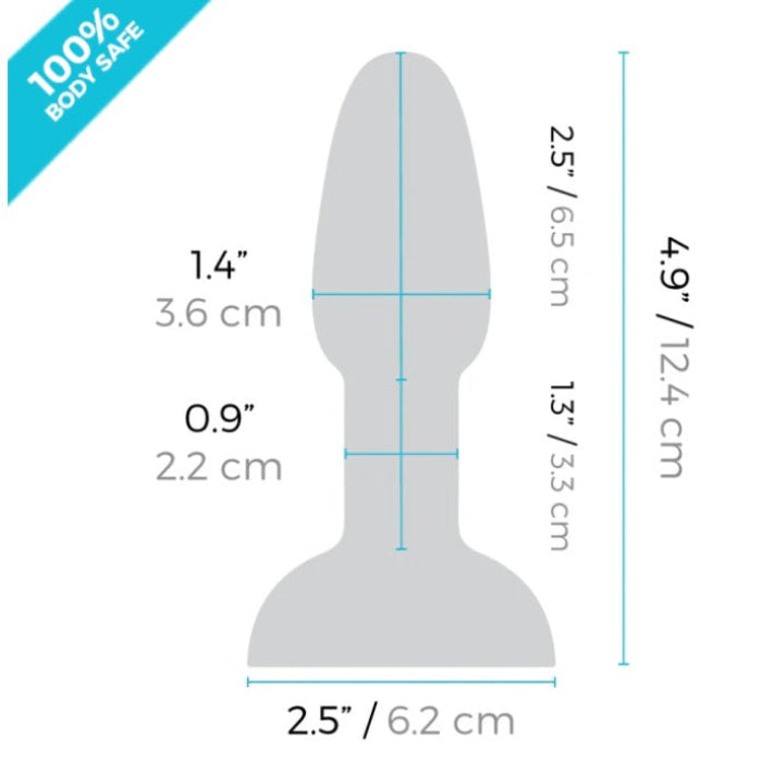 diagram of Body-Safe Silicone Butt Plug Petite