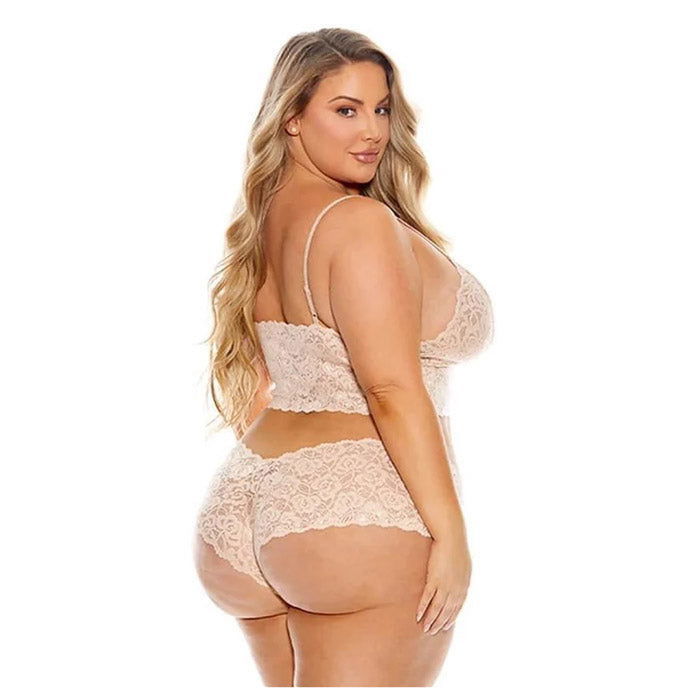 Blushing Babe - bralette and boyshort - The Flirtation Station