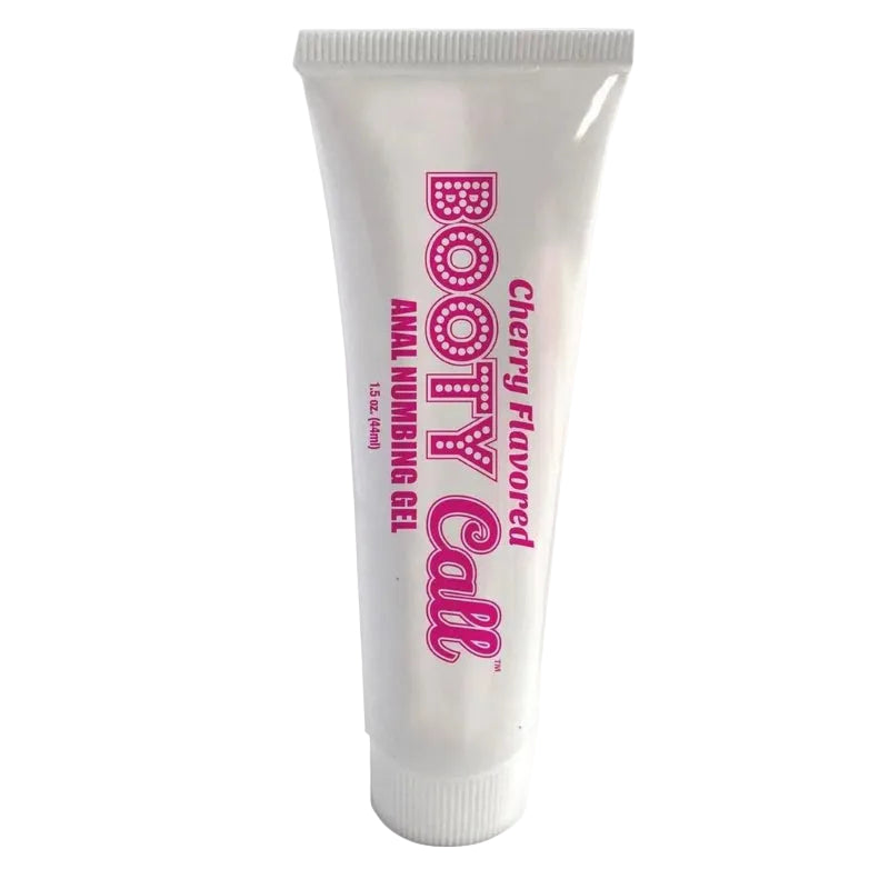 Booty Call Cherry Flavor anal numbing gel tube with 5% Lidocaine formula, 1.5oz