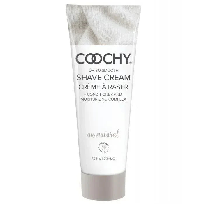 COOCHY Au Natural Shave Cream 7.2 oz conditioner and moisturizing shave cream.