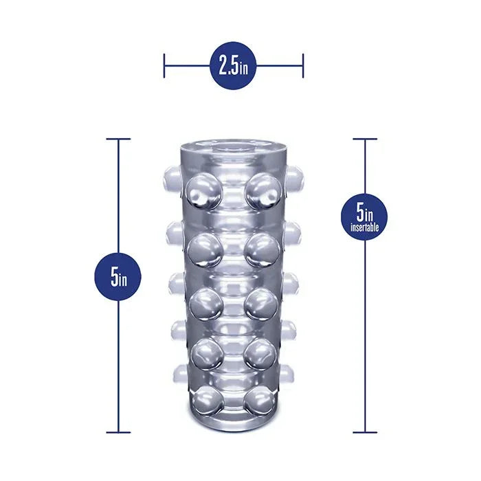 Open-ended glow-in-the-dark male pleasure toy, 5 x 2.5 inches, easy to clean design