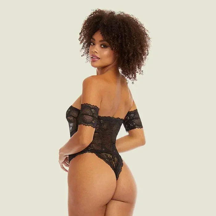 High-Leg Strapless Bodysuit w/ Arm Cuffs - The Flirtation Station