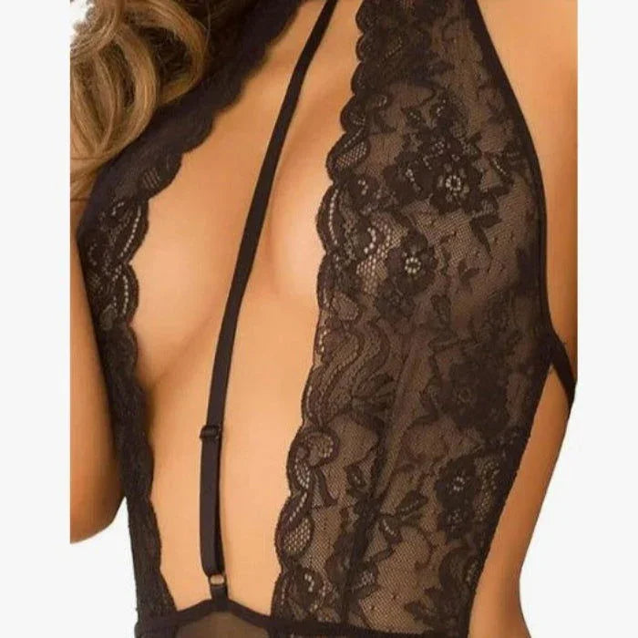 Hot Pursuit Lace Bodysuit - Black - The Flirtation Station