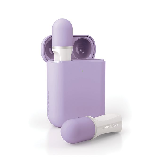 Hello Touch Pro vibrators shown in and next to compact charging and control case