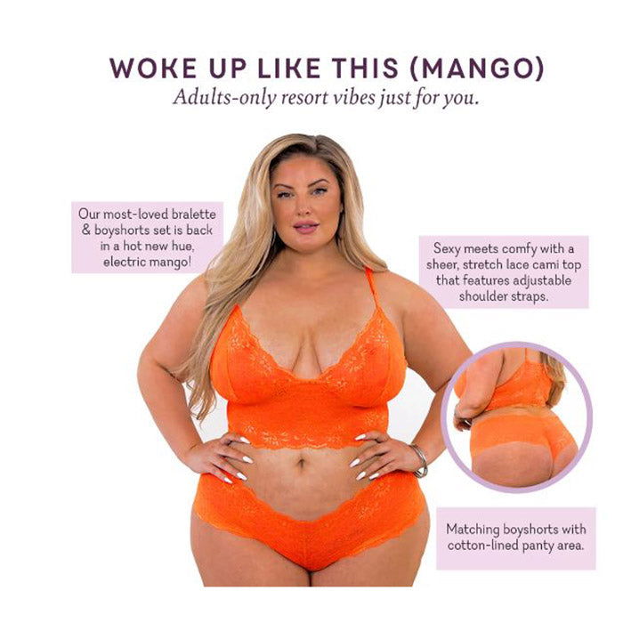 Mystic Mango - bralette and boyshort - The Flirtation Station