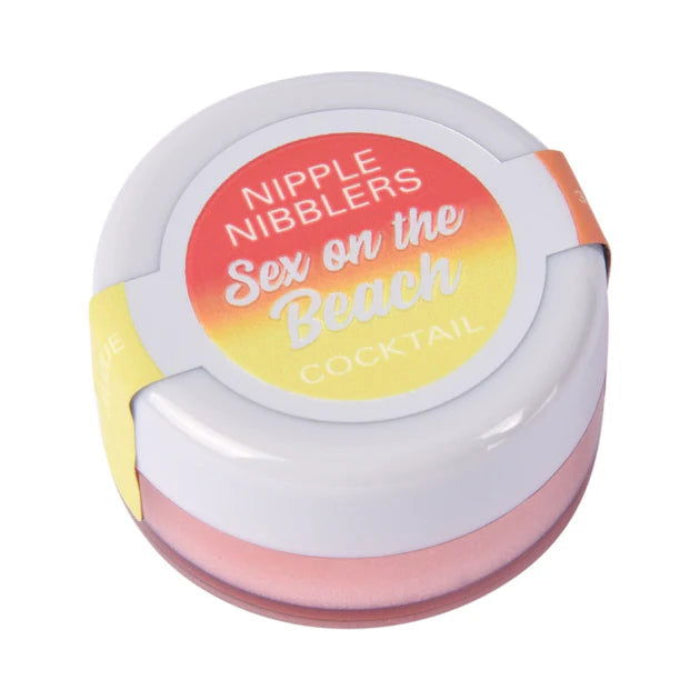 Sex on the Beach flavored lip and nip balm with exotic fruity cocktail scent in 3g jar