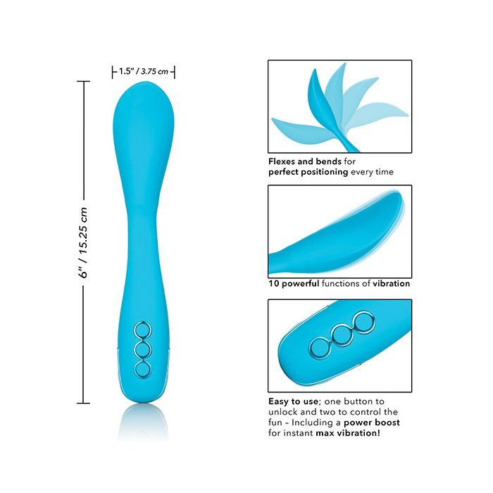 Palm Springs Pleaser flexible massager displayed on a white background, emphasizing its versatile features.