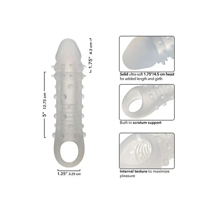 Measurements of the body-safe phthalate-free silicone extender for enhanced pleasure
