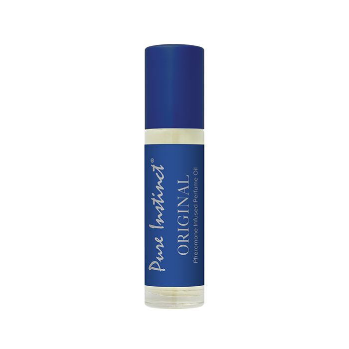 Pure Instinct Pheromone Roll-On Basic Instinct bottle on white background