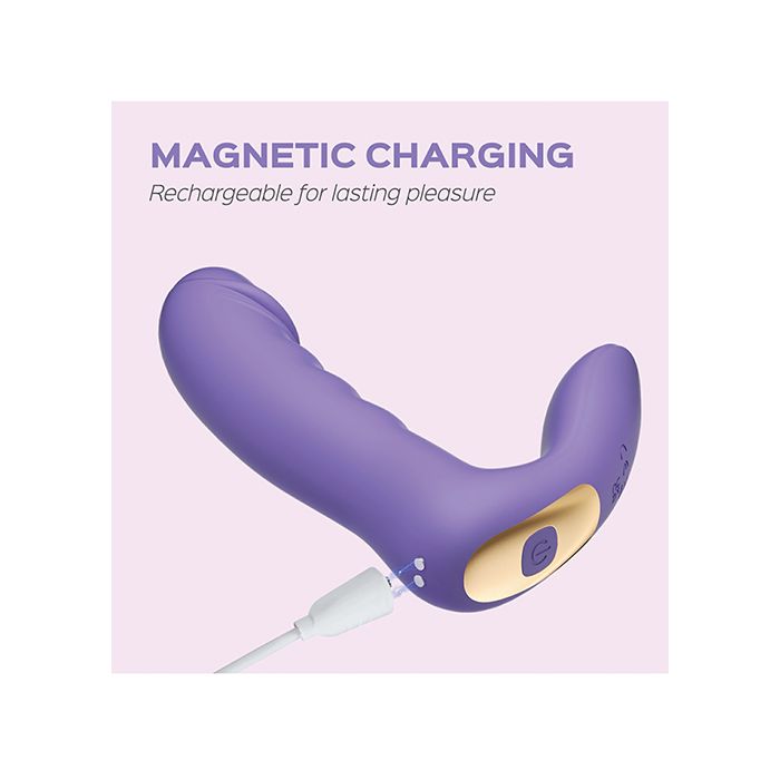 Waterproof rechargeable RORA G-spot and clitoral massager