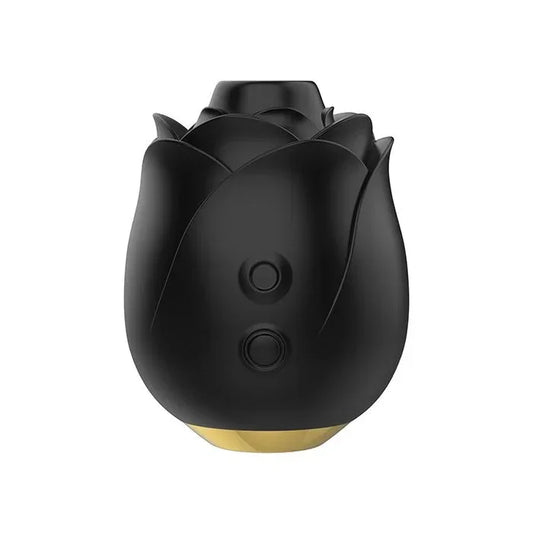 Fifty Shades of Grey Hearts & Flowers Rose clitoral sucker vibrator in black with velvet-soft silicone petals