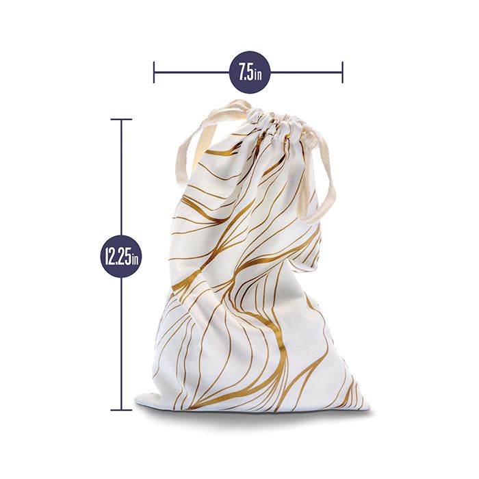 Cotton Toy Storage Bag measurements of gold swirl embrace