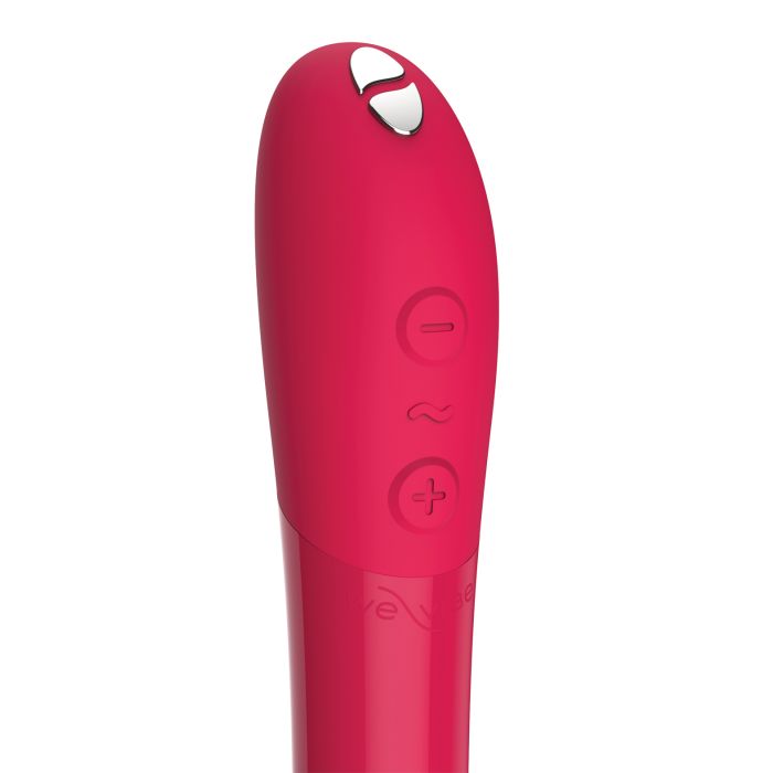 We-Vibe Tango X showing three-button controls and chunky silicone base for easy handling.