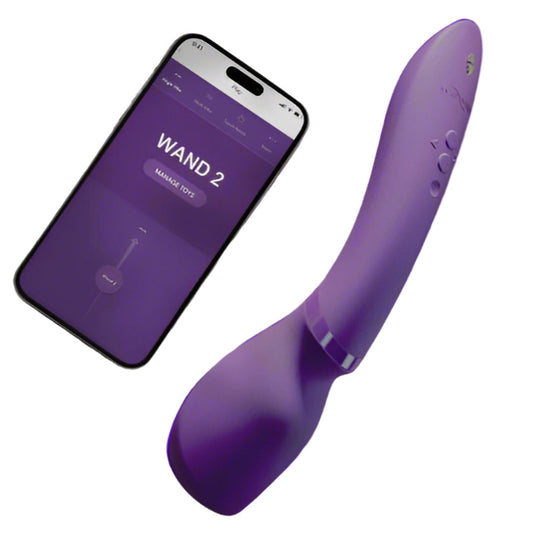 We-Vibe app interface showing remote control of Wand 2 settings on smartphone
