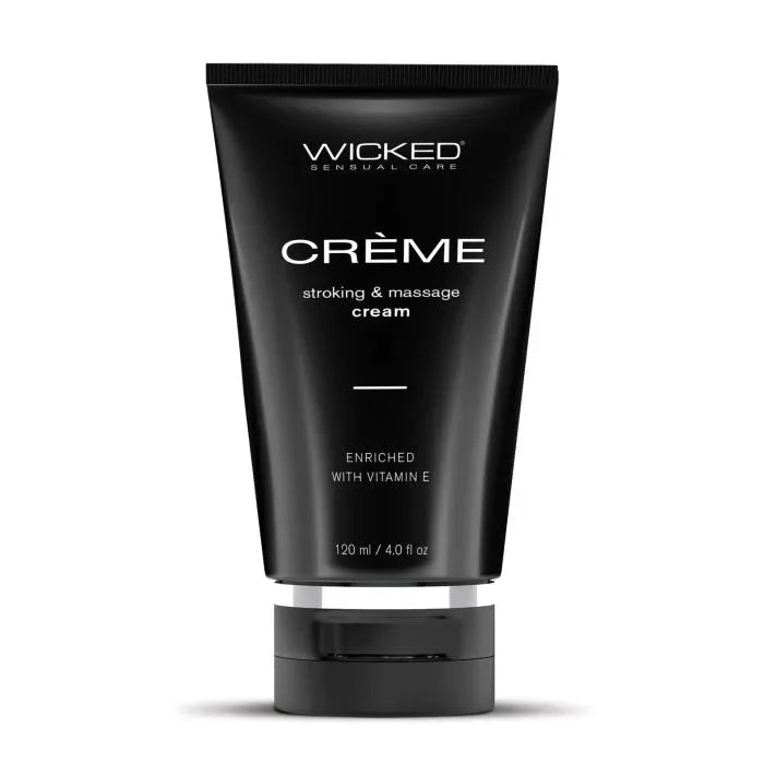 Wicked Sensual Care Creme Stroking Cream black tube, oil-based massage and masturbation cream