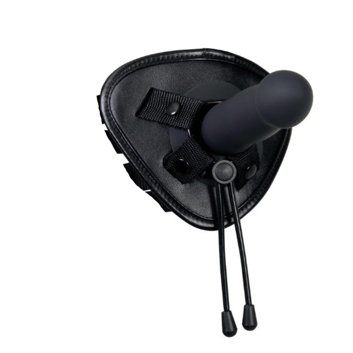 Evolved Heavenly Harness and Attachment Set with black adjustable harness, traditional silicone sleeve attached
