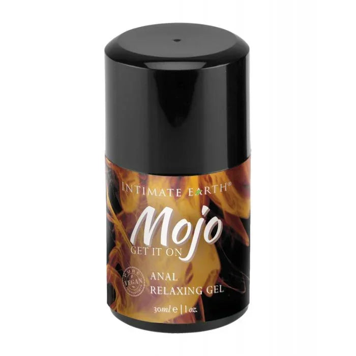 Mojo Clove Anal Relaxing Gel by Intimate Earth-water-based, vegan, non-numbing, and handpicked by The Flirtation Station for gentle, safe, and comfortable anal play.