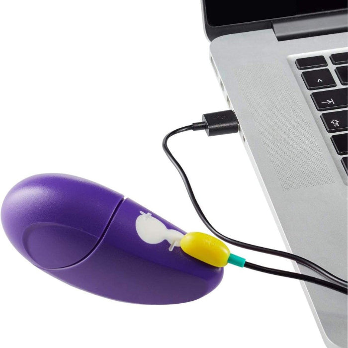 Romp Free palm-sized clitoral stimulator with USB charging cable included