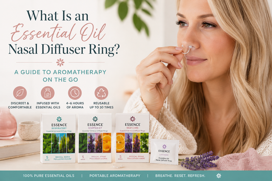 Essential oil nasal diffuser ring guide for portable aromatherapy and everyday self-care