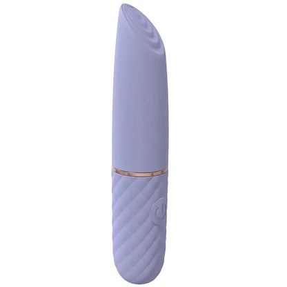Beso Silicone Rechargeable 10 Speed Mini Lipstick Vibrator in lavender with textured grip and precision tip
