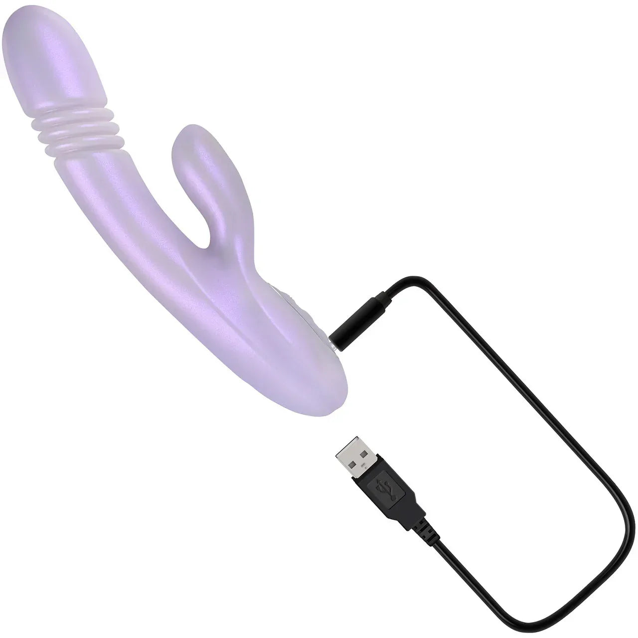 USB charging port on Playboy Bumping Bunny rechargeable rabbit vibrator