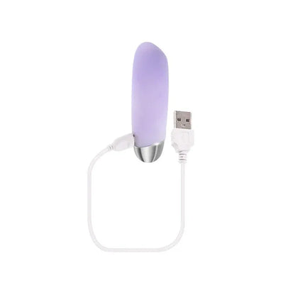 USB rechargeable, soft squishy dual layer bunny bullet vibrator with lipstick tip