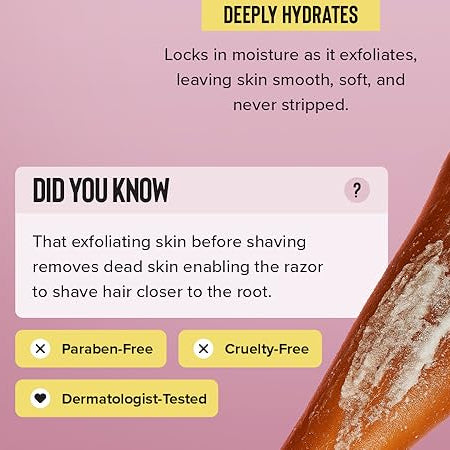 Coochy Ultra Smoothing Body Scrub deeply hydrates while exfoliating - paraben-free cruelty-free dermatologist-tested for preventing ingrown hairs