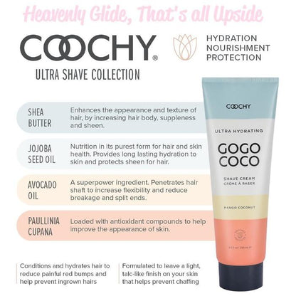 Coochy Ultra Hydrating GoGo CoCo Shave Cream - Mango Coconut - The Flirtation Station