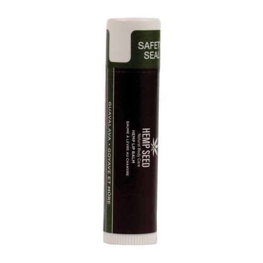Guavalava hemp seed lip balm stick with a guava and blackberry design, moisturizing and vegan