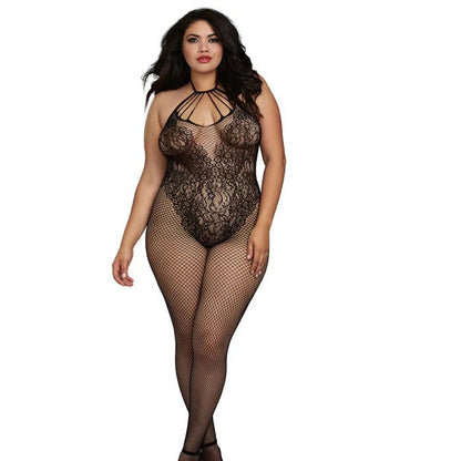 Fishnet Bodystocking With Knitted Teddy Design - The Flirtation Station