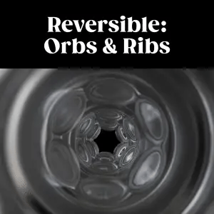 video showing the Glow-in-the-dark male pleasure stroker with ribbed texture