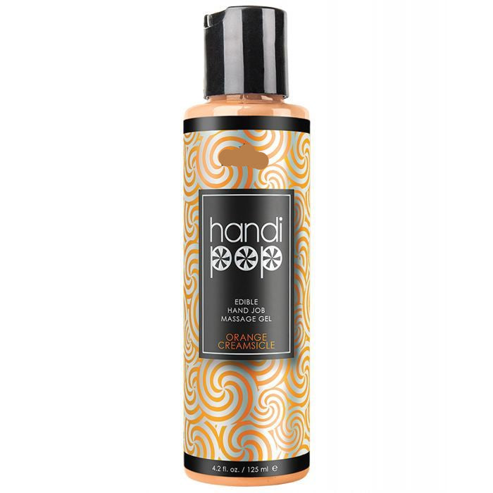 Orange Creamsicle HandiPop edible hand job massage gel bottle

