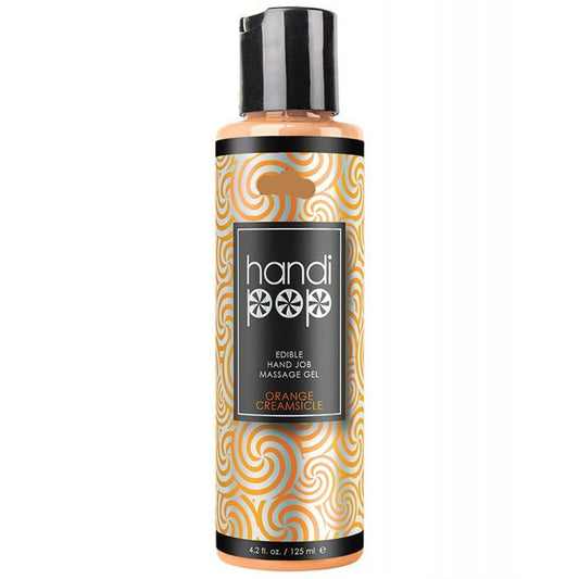 Orange Creamsicle HandiPop edible hand job massage gel bottle

