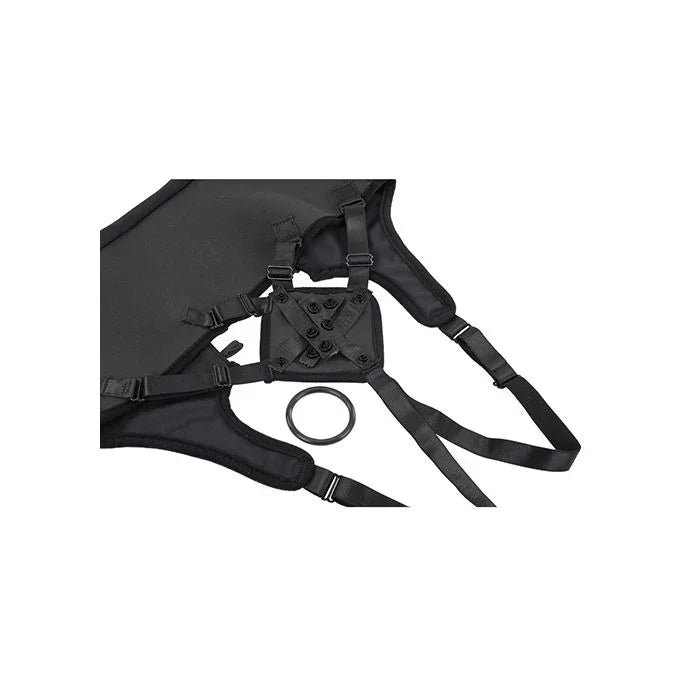 Sportsheets High Waisted Strap-On Harness – Six Elastic Bands and Front Padding Close-Up