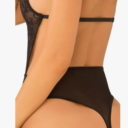 Hot Pursuit Lace Bodysuit - Black - The Flirtation Station