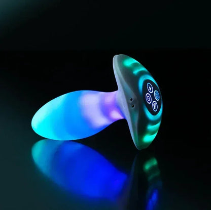 Illumination The Plug app-controlled RGB butt plug with flared base and color-changing lights
