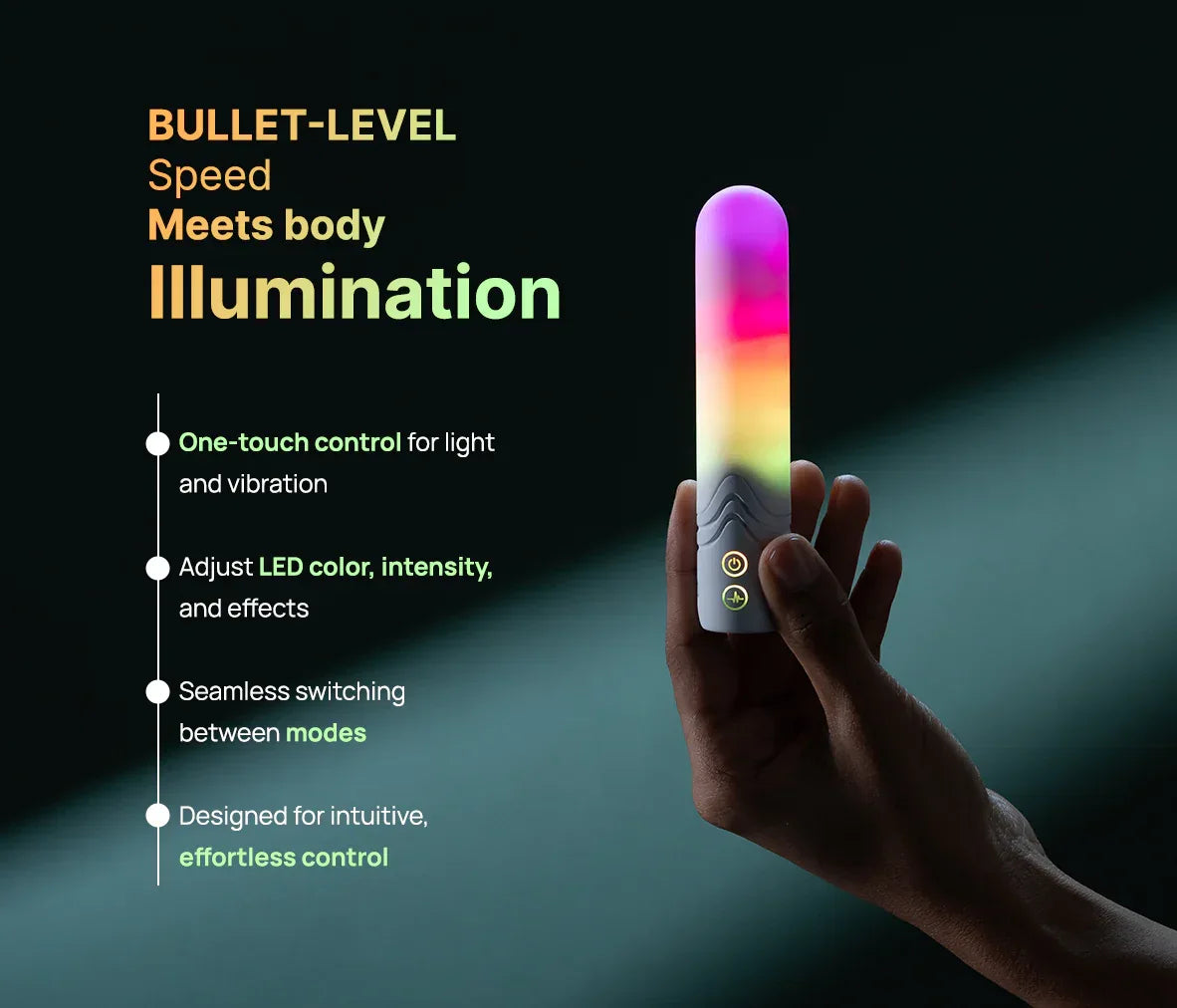 Illumination The Bullet - App-Controlled RGB Vibrator