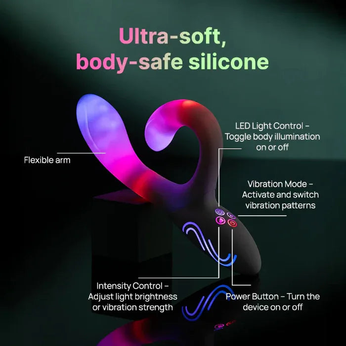  Illumination The Rabbit features - flexible dual stimulation, waterproof, and app control