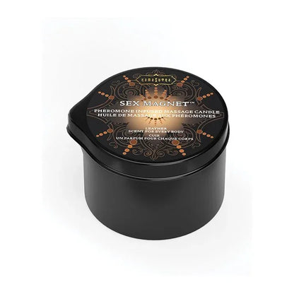 Kama Sutra Sex Magnet Pheromone Candle in Leather scent on white background