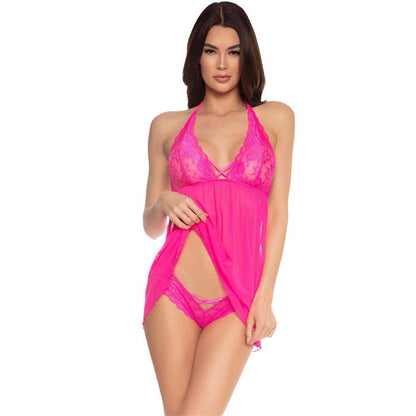 Lace Halter Babydoll - The Flirtation Station