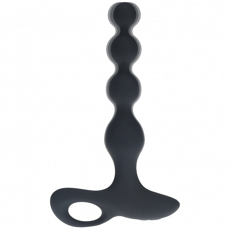 Levelz vibrating anal beads showing vibration and graduated bead design
