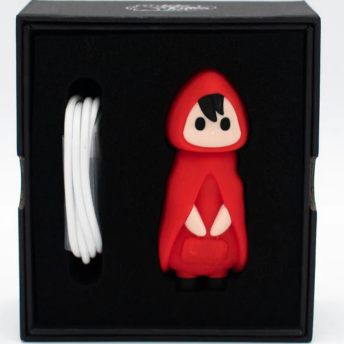 Like a Kitten Little Red powerful bullet vibrator showing view of the box with USB charging cord