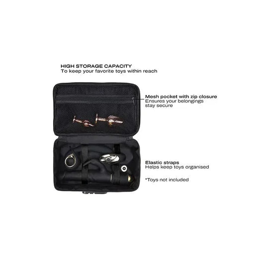 Luxury gold storage box interior showing spacious compartment for adult toys and accessories