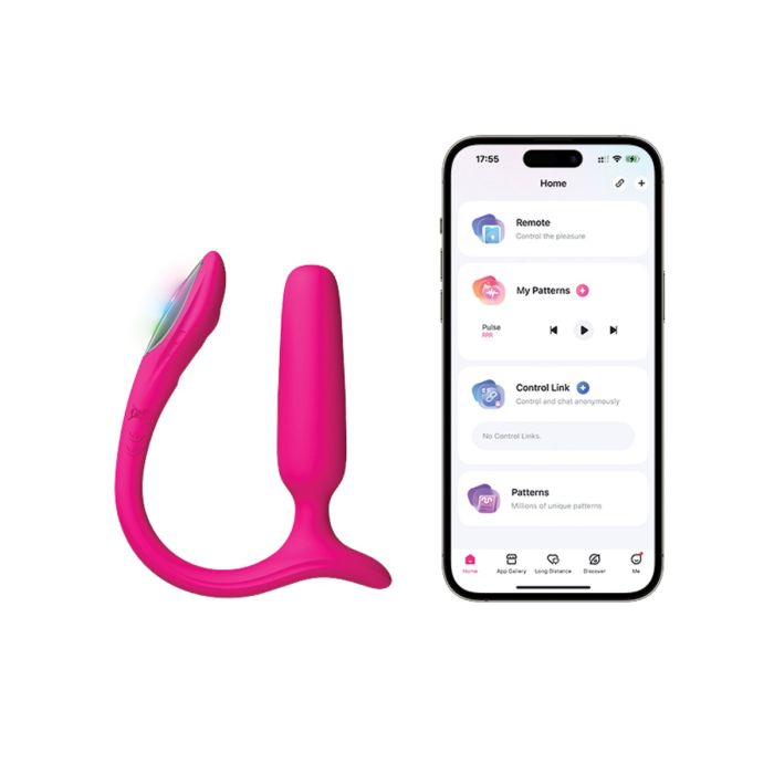 Lovense Lush 3 app-controlled vibrating anal butt plug in pink
