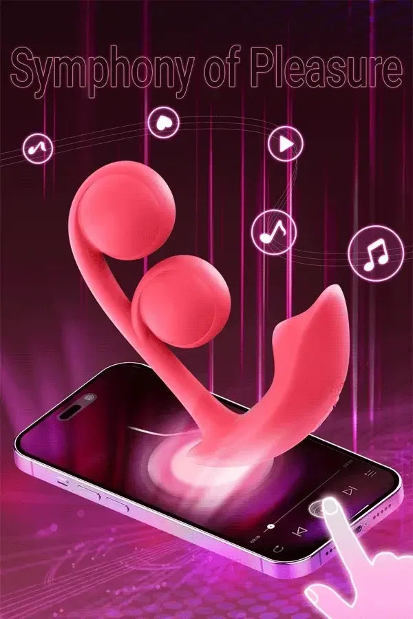 Honey Play Box app interface showing customizable vibration patterns for Melody