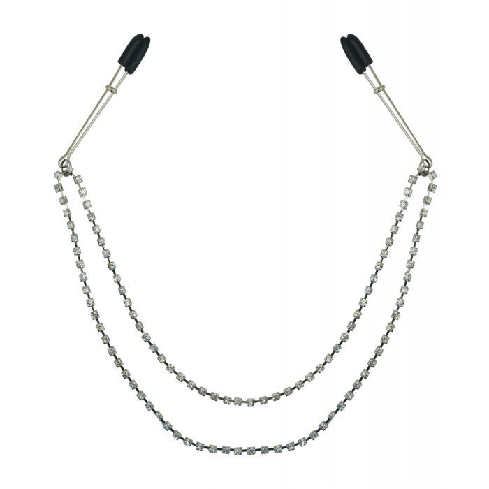 Rhinestone Nip Clips - Double Strand - The Flirtation Station
