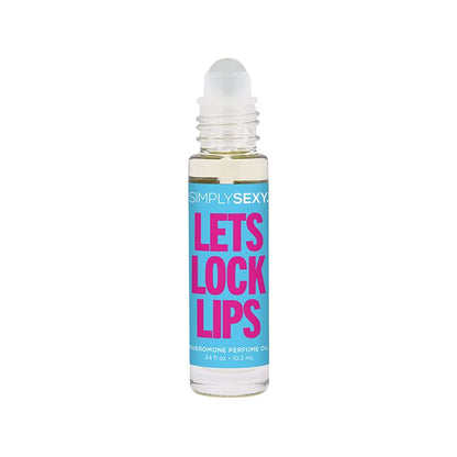 Let’s Lock Lips Pheromone Perfume roll-on bottle showing rollerball applicator for smooth, precise fragrance application.