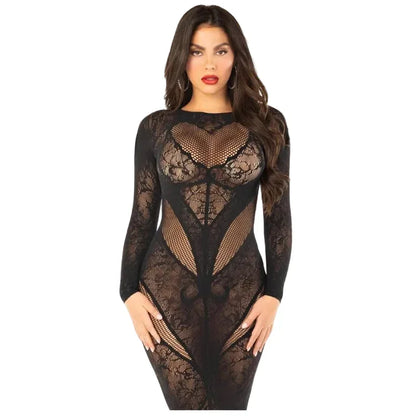 Close-up of leg avenue delicate detailing on bodycon dress