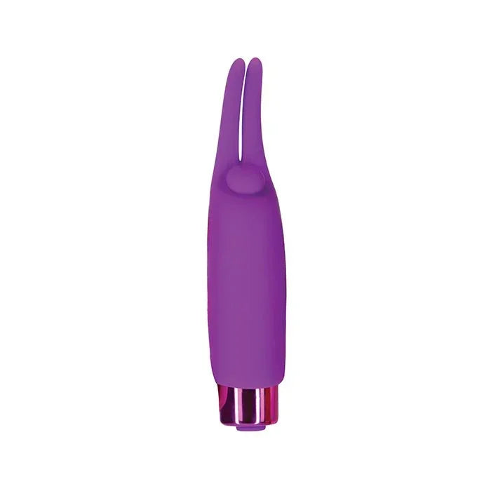 Teasing Tongue finger bullet showing slip-on design and USB rechargeable feature
