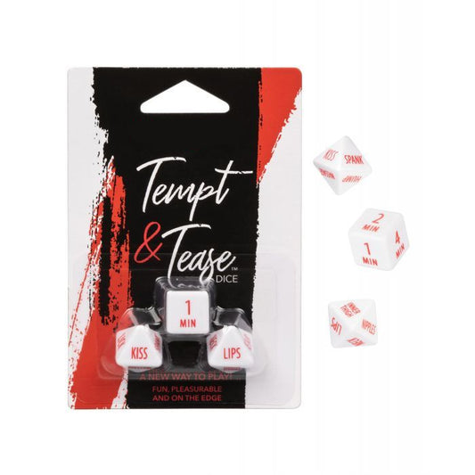Tempt & Tease Dice on white background
